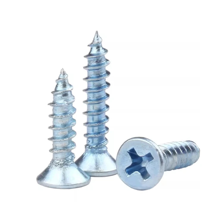 M2 M2.5 M3 M4 M4.2 M5 M6 Zinc Plated Galvanized Carbon Steel Wood Phillips Flat Head Self Tapping Screws