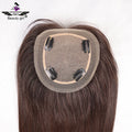 Full Hand Tied Super Flat Human Hair Topper Hd Lace Frontal Toupee for Thin Hair Women Full Lace Silk Top Topper