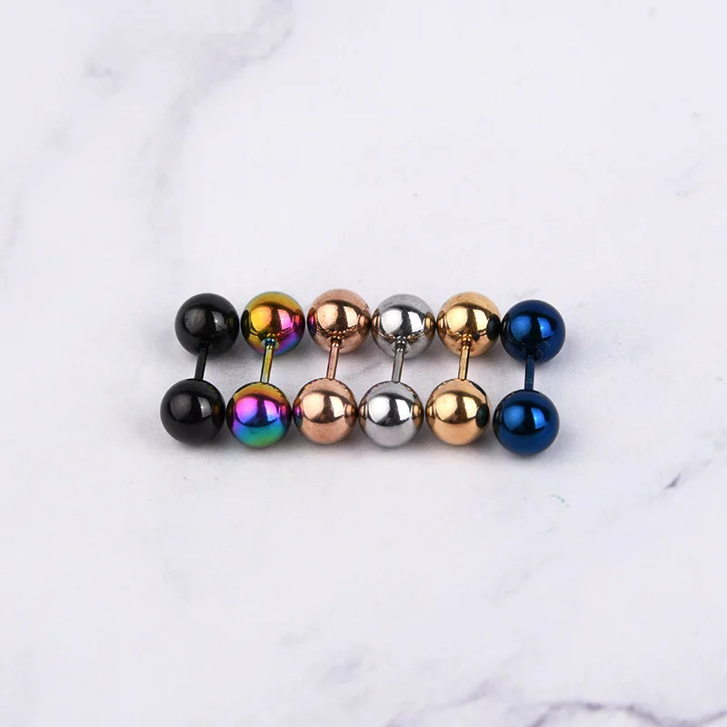 Screw Navel Dangle Button Jewelry Stainless Steel Ball Belly Ring Trending Piercing Earrings