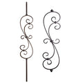 Modern Interior Wrought Iron Satin Baluster Steel Spindles Ornamental Deck Handrail Sand Blasted Anti-Rust Lifetime Warranty
