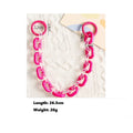 Creative Handmade Anti-lost Phone Key Ring for Women Girls DIY Jewelry Gifts Colorful Acrylic Plastic Link Chain Keychain