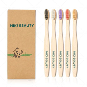 Travel Disposable/Reusable Bamboo Charcoal Toothbrush Soft Bristle Toothbrush