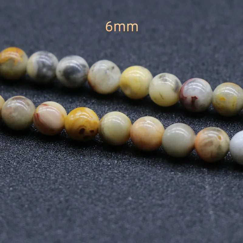 DIY DIY New Natural Crazy Agate jewelry beads 6mm Aquamarine gemstone Sphere Ball pendant for sale