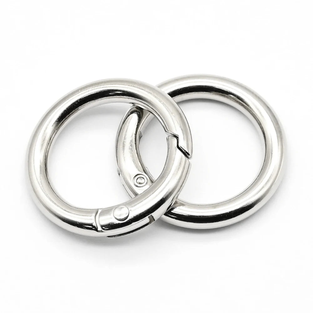 Factory in Stock 25mm Round Spring Snap Hooks Gate O Ring Carabiner Clips
