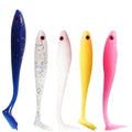 Wholesales 7.5cm 9.5cm Soft Lure  Bionic Fishing Tackle  Rubber Worms Fish Lure T Tail