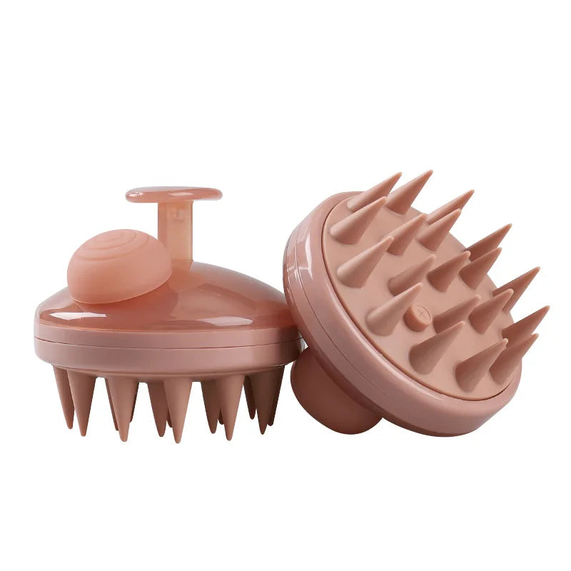 Compact Portable Silicone Shampoo Massage Hairbrush Set Durable ABS Handle Laser Type for Home Use Cleansing