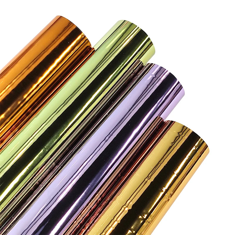 0.2mm Single Layer High Bright Metallic 0.2MM TPU Film for Making High Frequency Logo Patch of Clothes