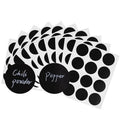 Wholesale Custom Round Black Eco-Friendly Waterproof PVC Pantry Jar Labels Kitchen Spice Chalkboard Stickers for Storage Jars