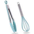 Amazing Kitchen Tools Whisk and Tong Kitchenware Set Silicone Cooking Utensils Egg Beater
