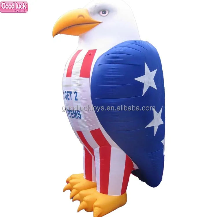 GuangZhou Factory Wholesale Good Luck Brand Outdoor Promotion Giant Blow US Flag Eagle Inflatable Electric Air Pump 2-Year