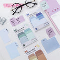 Korea Creative Stationery Cute Cartoon Gradient Classification Index Notepad Sticky Notes 1653