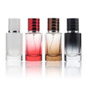 Portable 30ml/1oz Gradient Color Cylinder Glass Perfume Bottle Flat Shoulder with Screw Cap Minimum Order 100pcs