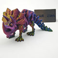 3D Printed Gradient Color Dinosaur Rhinoceros Models Stainless Steel 3D Printed Toys Figures Micro Machining Capabilities