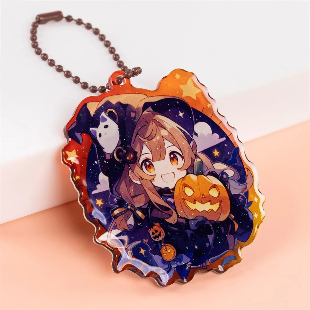 Custom Printed Acrylic Keychain Anime Epoxy Glitter Cartoon Charms