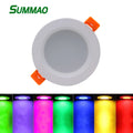 7W Smart Wifi Tuya Dimmable LED Round Downlight RGB+CW Modern Design with Alexa & Google Home Compatibility