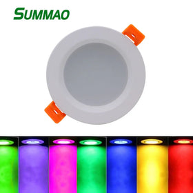 7W Smart Wifi Tuya Dimmable LED Round Downlight RGB+CW Modern Design with Alexa & Google Home Compatibility