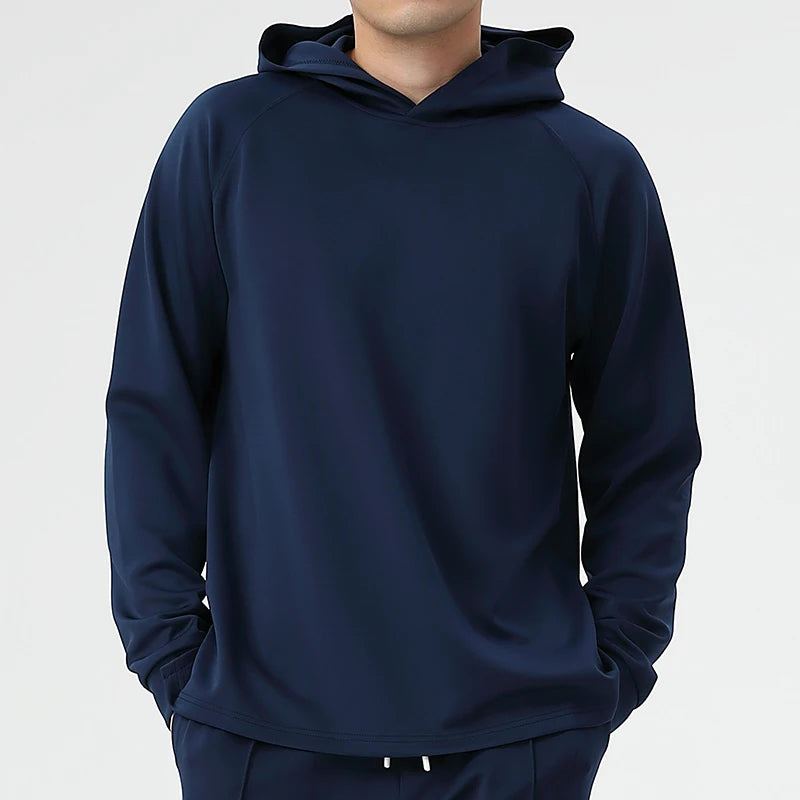 Custom Fitness Split Hem Long Sleeve Men Sport Casual Hoodies