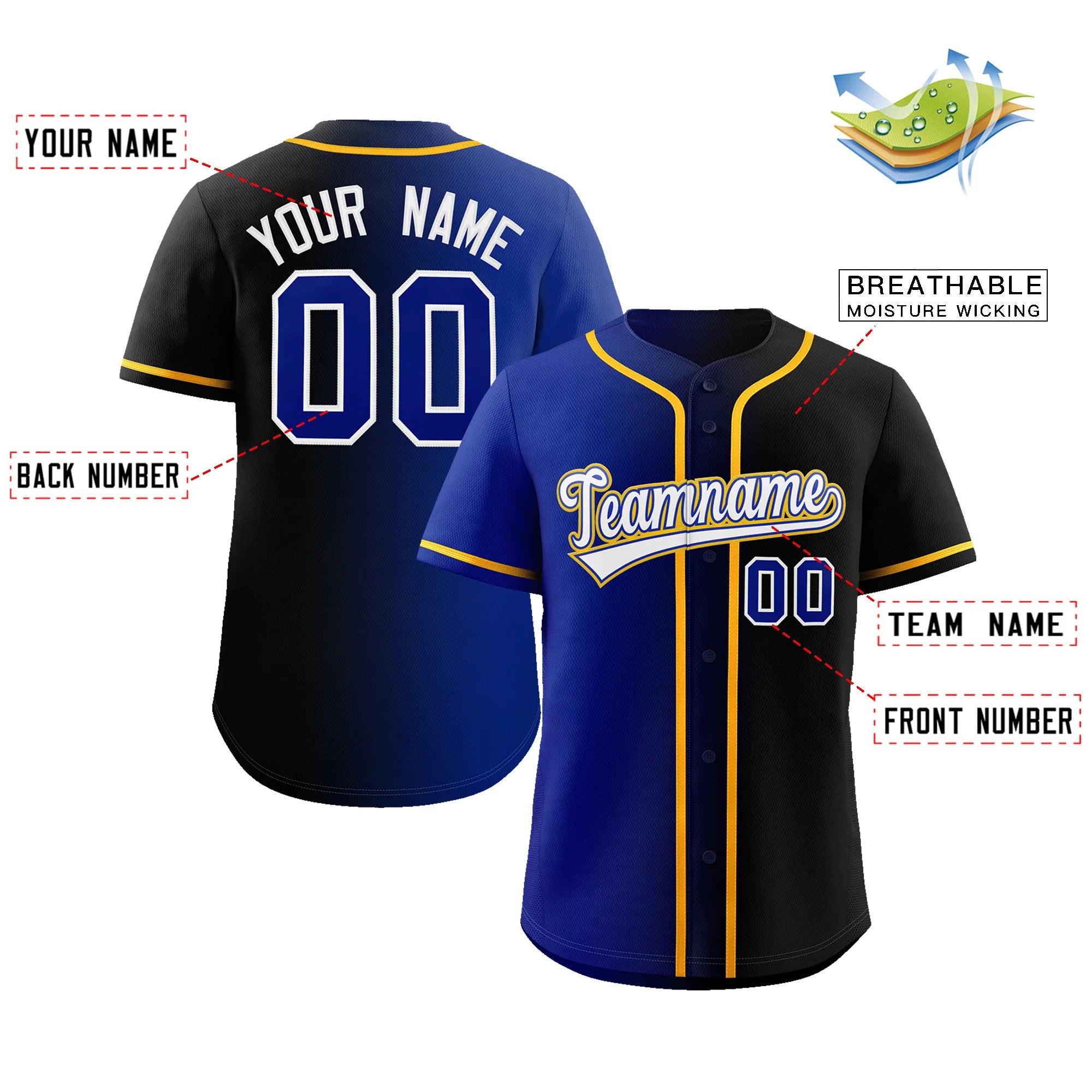 Baseball Jersey Sublimation Blank Custom Men's Baseball T Shirts Baseball Jersey Uniform Breathable