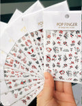 New Popular Nail Art Embossed Laser Adhesive Decorative Flower 3d Gel Nail Sticker for Girl
