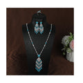 New Fashion Jewelry Sets Middle Eastern Blue Turquoise Long Tassel Necklace Earring Wedding Jewelry Set