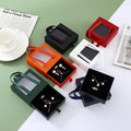 Customize Logo Portable Slide Drawer Cardboard Paper Box Jewelry Gift Package Box With Clear Window