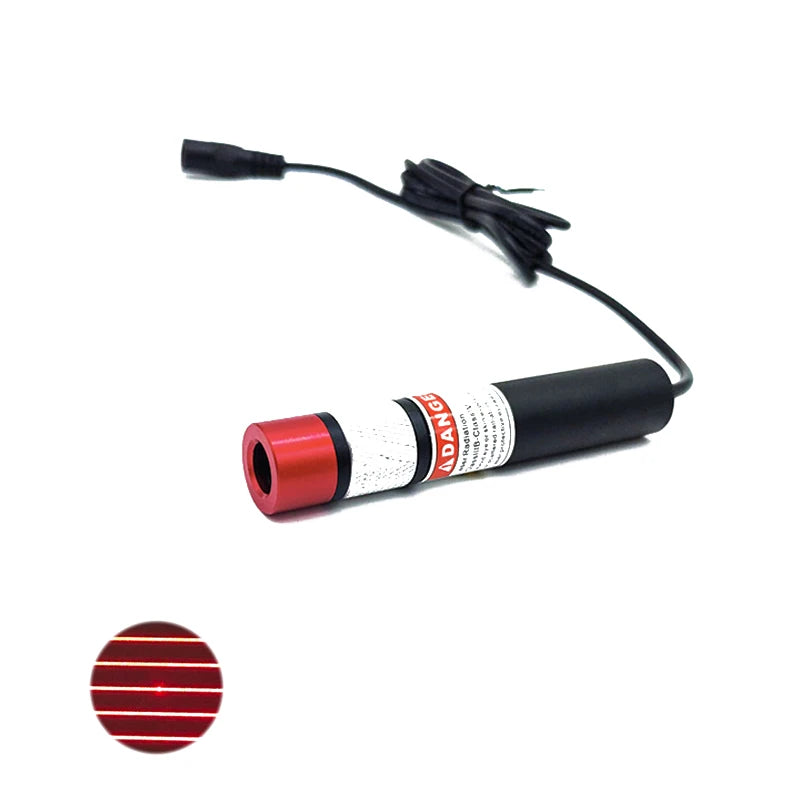 Hot Selling Compact D18mm Structured Light Laser With an Adjustable Focus 635NM 200mW Industrial Grade Red 5 Line Laser Module