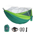 In Stock Single Size 270*140cm 210T Nylon Folding Portable Travel Outdoor Camping Hammock with Mosquito Net