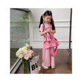 Wholesale  Summer Girls Clothing Short Sleeved Suit Two Piece Toddler Girls  T-shirt Pants 2pcs/Sets