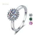 Green and Pink 925 Silver Wedding Ring for Women 1 Carat VVS Moissanite Factory Wholesale Jewelry