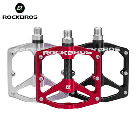 ROCKBROS Cycling Ultralight Mountain Bike Pedals Bicycle Sealed DU Bearing Pedals Non-slip Aluminum Bicycle Pedal
