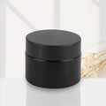 In Stock Frosted Black Cosmetic Cream Jar 5g-50g Round Glass Facial Cream Twist Lid 2oz-3oz Matte Surface Skin Care Cosmetics