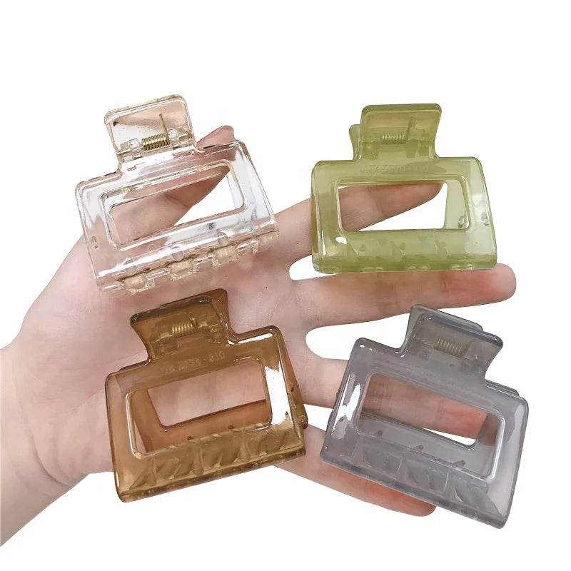 New French Design Acrylic Clip 5cm Length for Women Vintage Medium Hair Jaw Clamp Hair Accessories clear Hair Claw