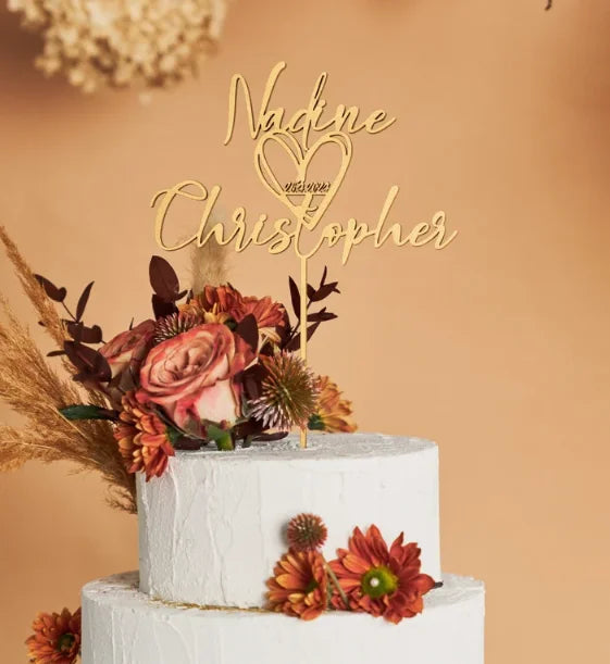 New Style Reusable Wooden Cake Top Plywood Birthday Cake Decoration Laser Cutting Service Thanksgiving Father's Day Graduation