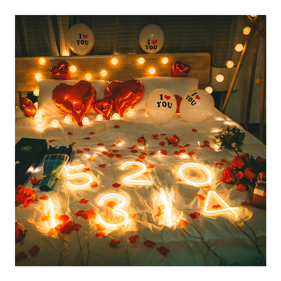 Winbo Free Design Neon Light Diy Personal Custom Logo Letters Number Valentine's Day Sign Neon for Room Party Wedding Event
