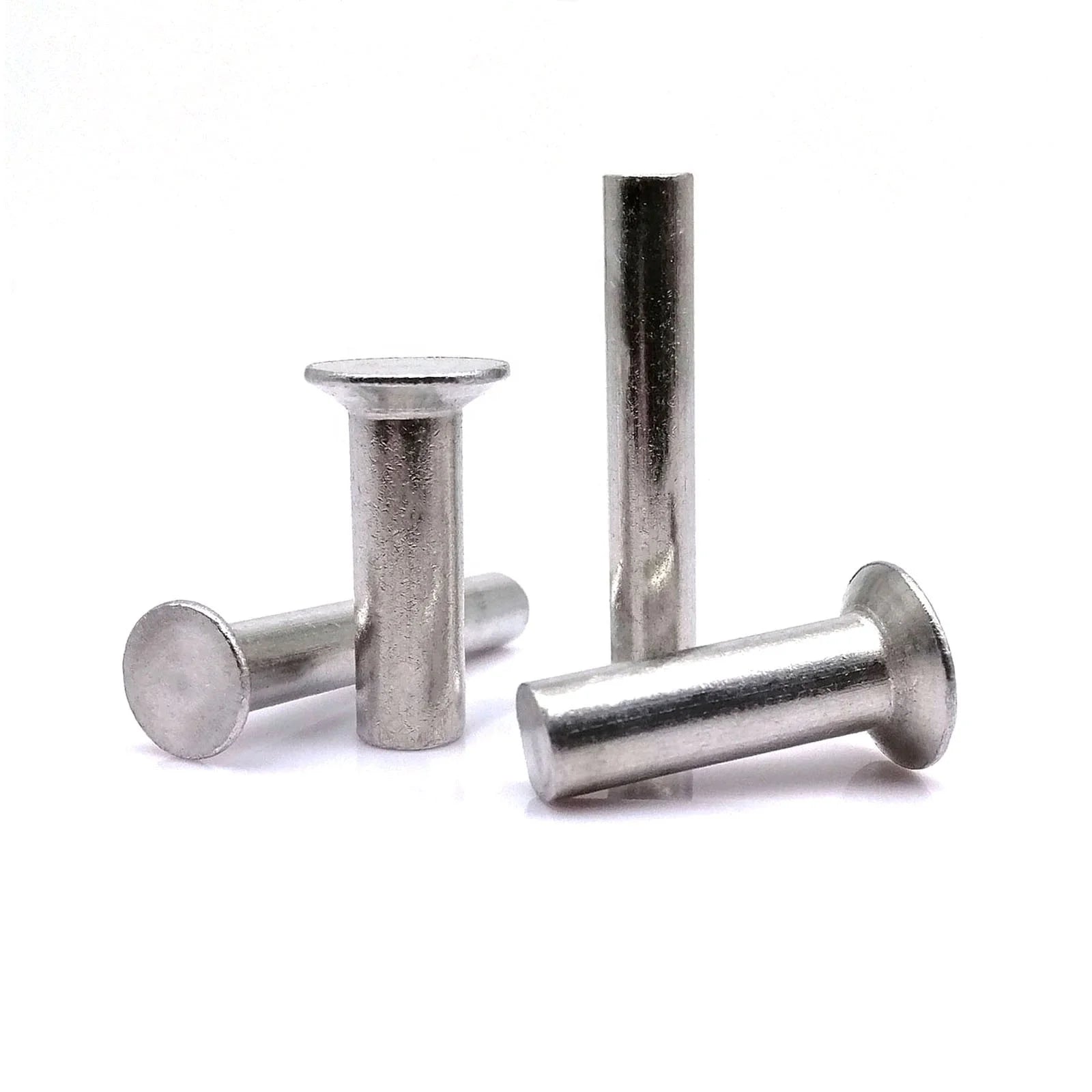 M2 M2.5 M3 M4 M5 M6 Aluminum Flat Countersunk Head Punch Self-plugging Solid Rivet Shank Rod Diameter 2mm 3mm 4mm 5mm 6m