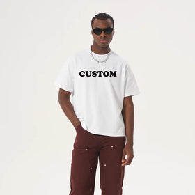 Moq:1 Box Fit Streetwear Graphic Tees Blank Tshirt Plus Size Men's Clothing T-shirtCustom Vintage Oversized T Shirt