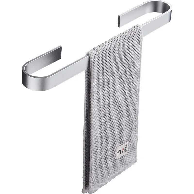 Bathroom Hotel Towel Rack Space Aluminum Hanger Wall Hanging Storage Rack Kitchen Accessories Towel Rack Hanger
