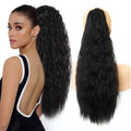 AliLeader Claw Clip Drawstring Synthetic Clip in Hairpieces Kinky Curly Ponytail for Girls