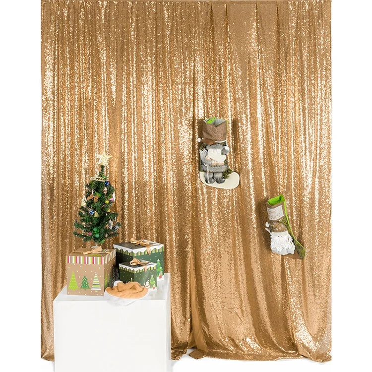 3mm sequin backdrop for stage rose gold sequin fabric silver stage backdrop drapes for party MegaBDM