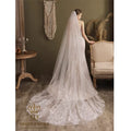 QUEENSGOWN High Quality Handmade Bridal Veil Floral Embroidered Lace Bridal Wedding Dress Accessories