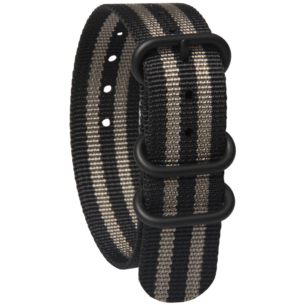 Hot Selling Nylon Watch Straps With Black Buckle Adjustable Fabric Watch Band Replacement Watchband