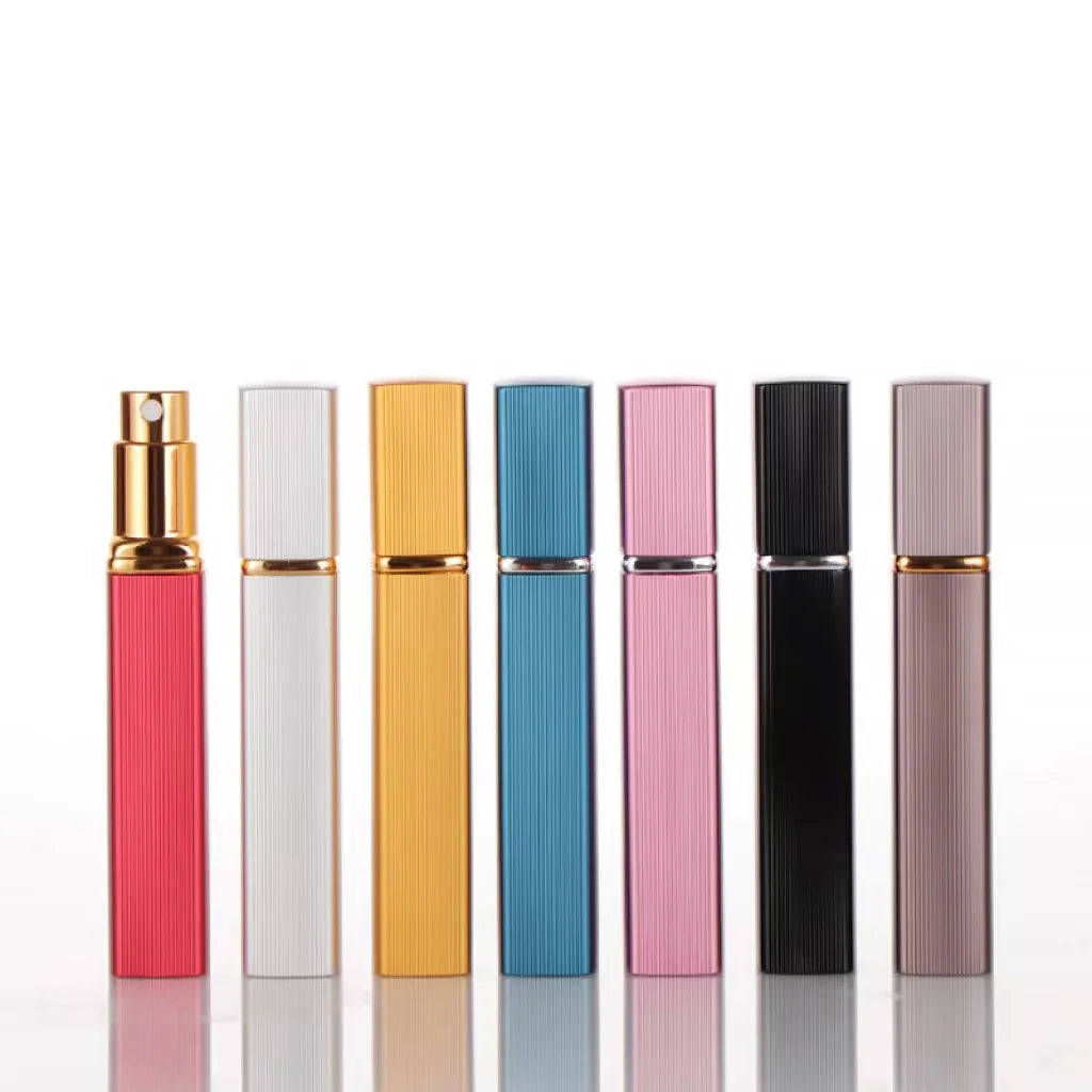 12mL Cosmetic Travel Perfume Bottle Aluminium Refillable Perfume Spray Atomizer Travel Aluminum Perfume Bottle