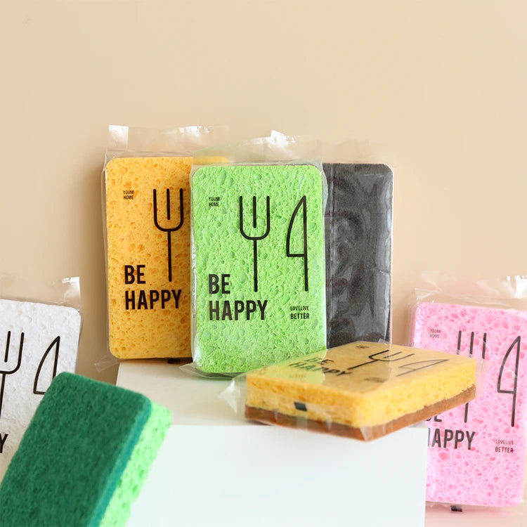 Custom Multicolor Eco Friendly Kitchen Cleaning Dish Washing Sponge Compressed Cellulose Sponge