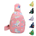 Hot Selling Polyester Cute Cartoon Dinosaur Crossbody Phone Fanny Packs Outdoor Chest Bag Kids