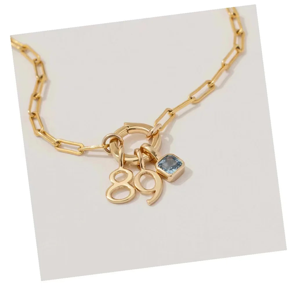 Fashion Fine Jewelry Initial Minimalism Gold Stainless Steel Locket Charm Necklaces Number Pendant Ladies Necklace for Women
