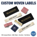 OEM Factory Custom Logo Woven Label Soft Damask Clothing Brand Tag for Clothes Garment Apparel T-Shirt Jeans Jacket