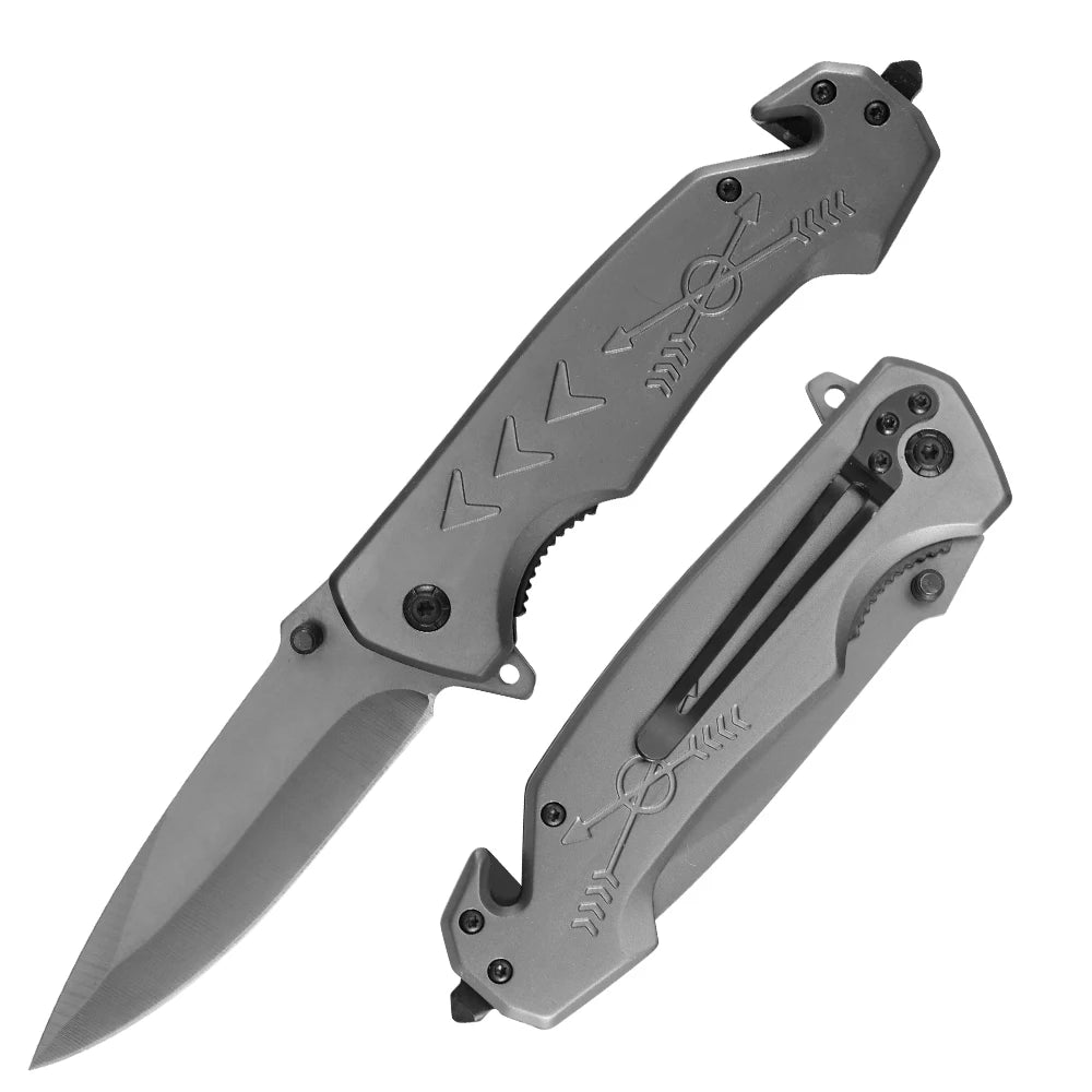Outdoor Emergency Survival Kit Stainless Steel Rescue Camping Knife Grass Breaker Function Durable Hand Tool OEM Customizable