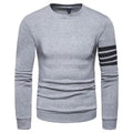 Fast Delivery New Design Striped Pattern Pullover  Gray Men's Sportswear