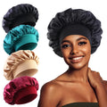 High Quality Luxury Lady Comfortable One Size Fits Night Sleep Hat Hair Loss Cap Women Wide Band Stain Bonnet Cap