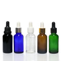 30ml 1oz 30 ml Amber Cobalt Blue Black Green Glass Dropper Bottle 1 oz clear Essential Oil Glass Serum Bottles with Dropper Caps